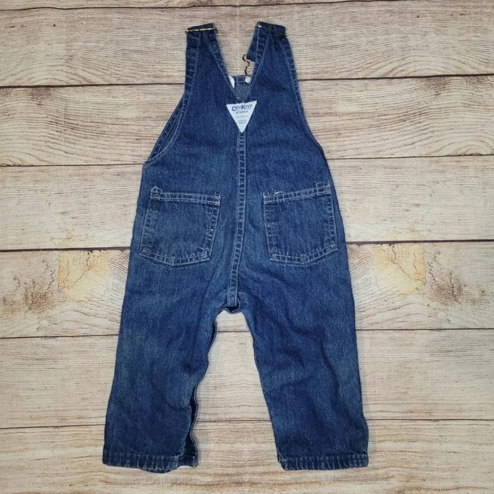 Vintage 80s Oshkosh B'Gosh Denim Blue Cotton jean overalls